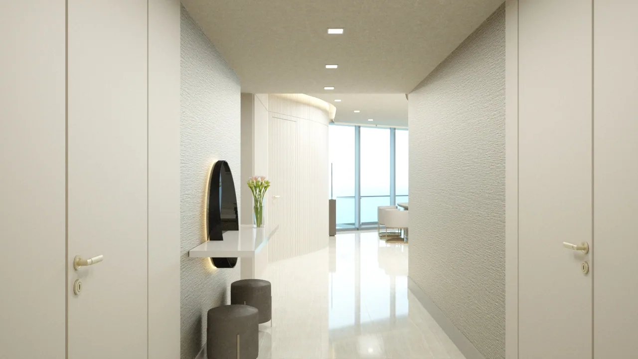 Armani 3400 entry hallway render