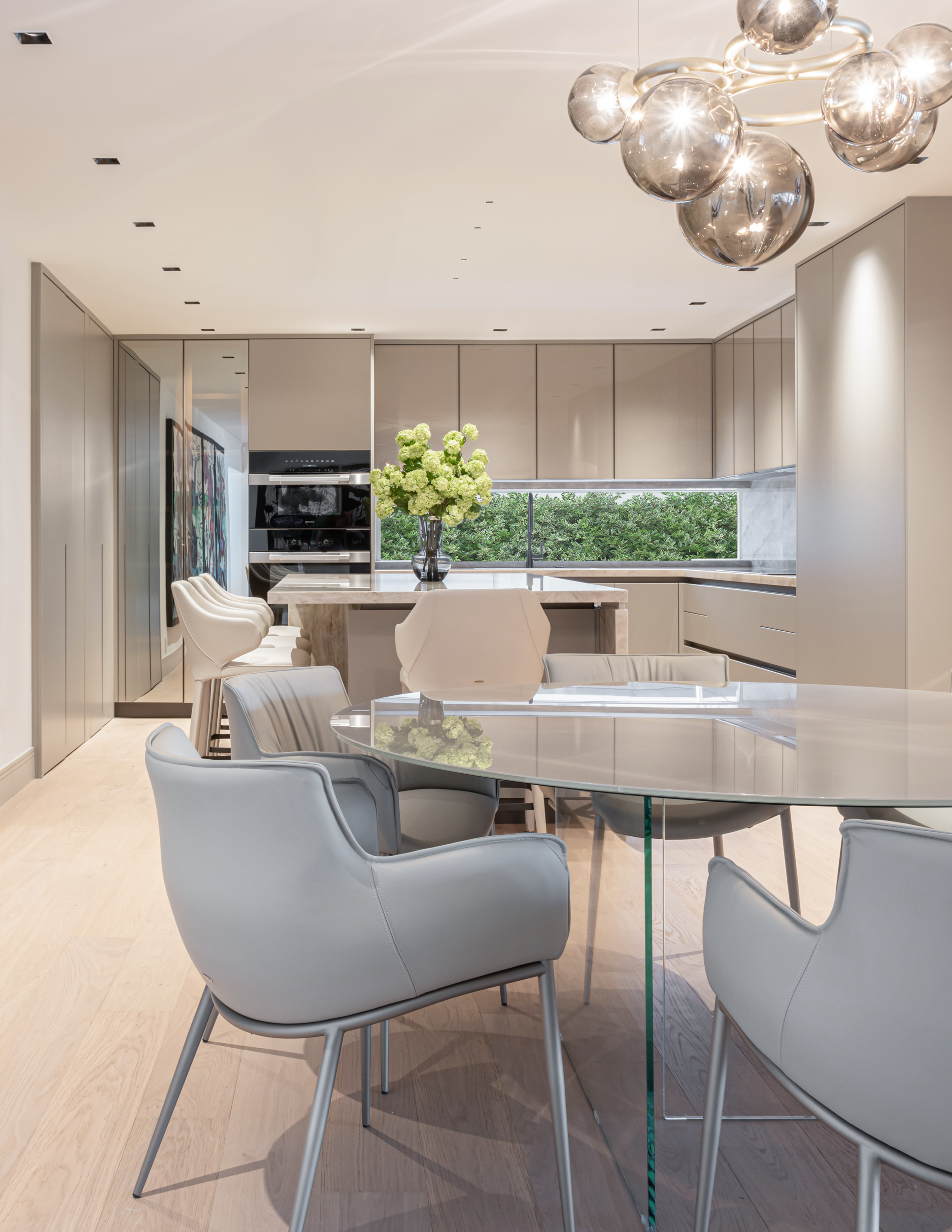 House 2241 dining detail · bomma pendant, Fort Lauderdale, Photography: Emilio Collavino