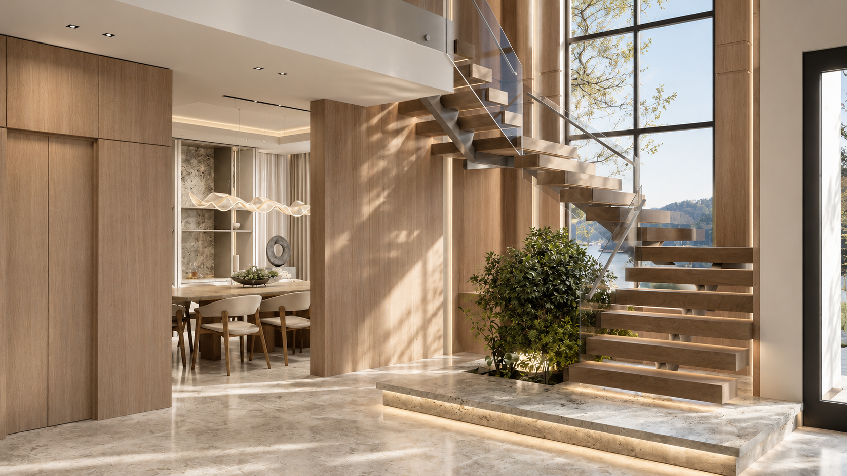 Pines Lake Residence entry, Lacruz Design Studio