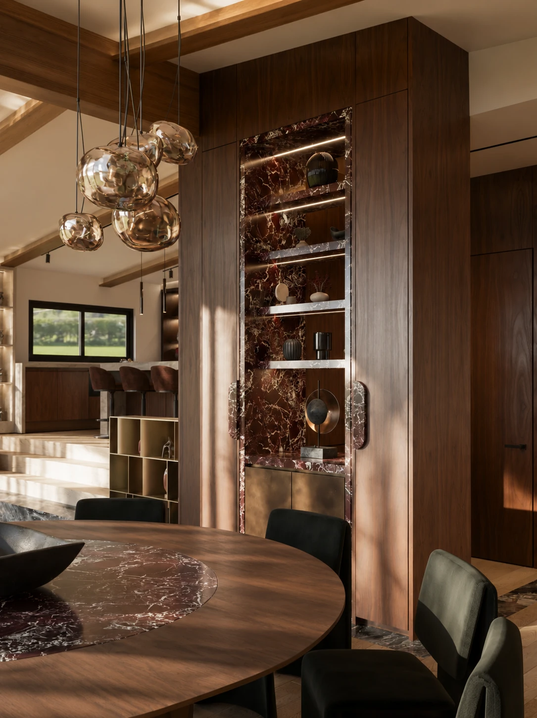 West Ridge Residence dining accent — Lacruz Design Studio