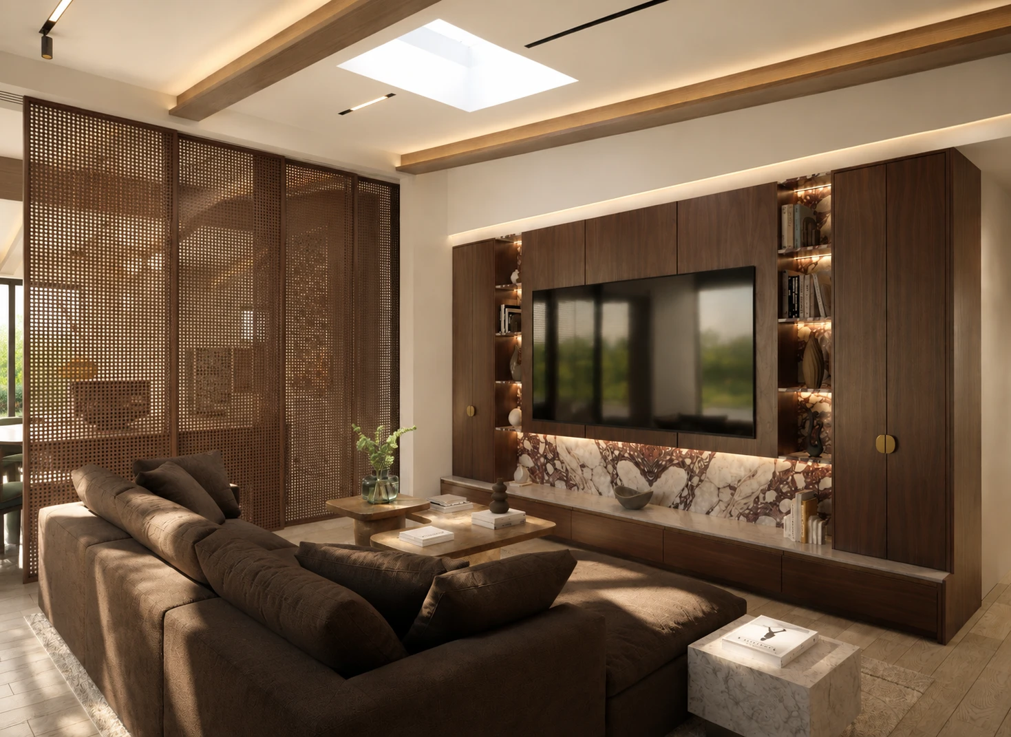 West Ridge Residence family room — Lacruz Design Studio